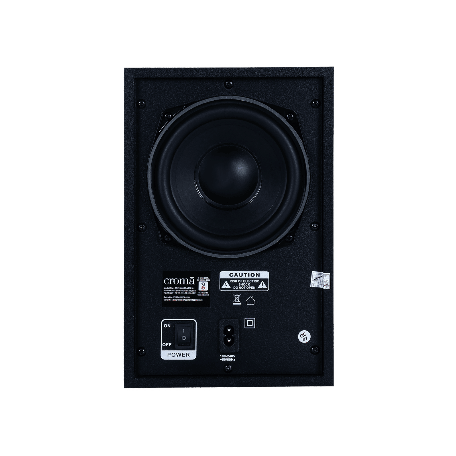 Buy Croma 120W Bluetooth Soundbar with Remote (Surround Sound, 2.1